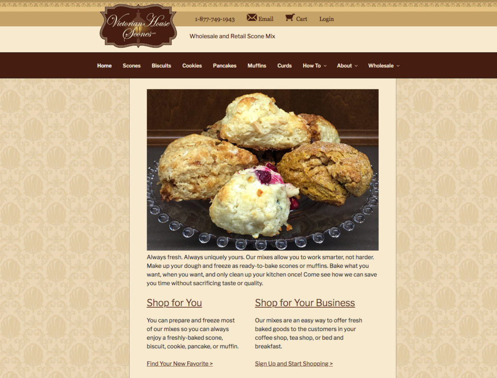 Victorian House Scones website